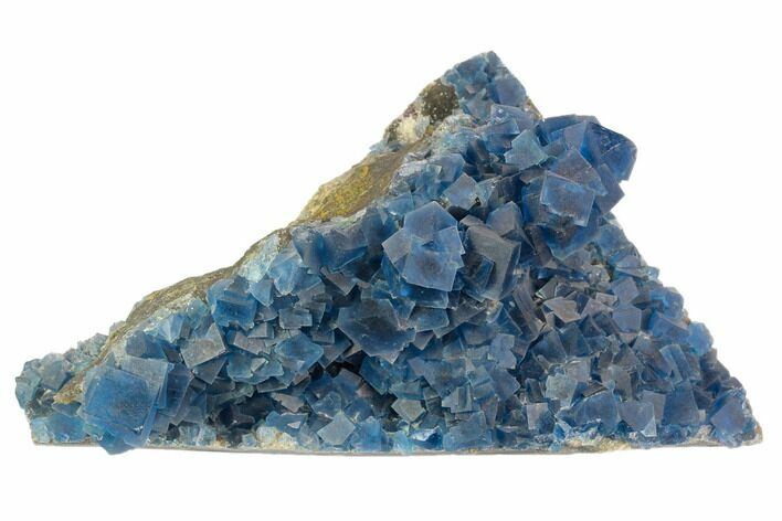 Blue Cubic Fluorite on Quartz - China #128585
